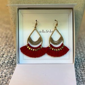 Stella & Dot Roman Chandeliers - Red